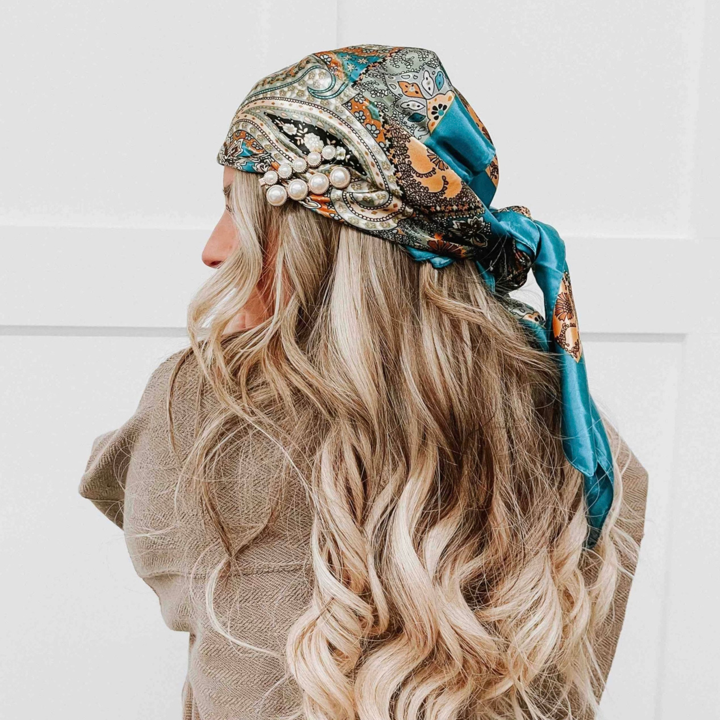 10 Women Silk Scarf Handbag Handle Scarves Wrap Purse Hair Bow