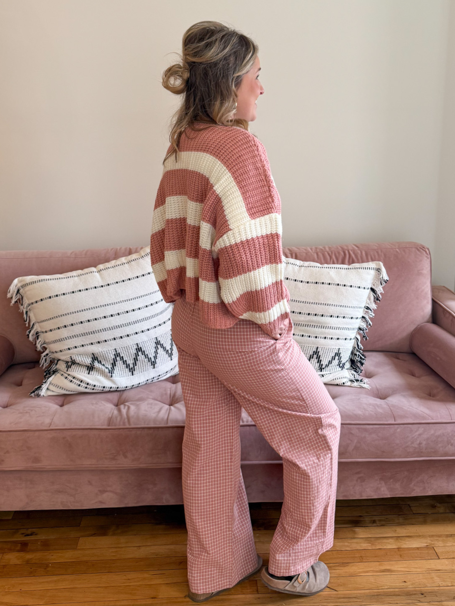 Ari Checkered Pants - Collective Rose