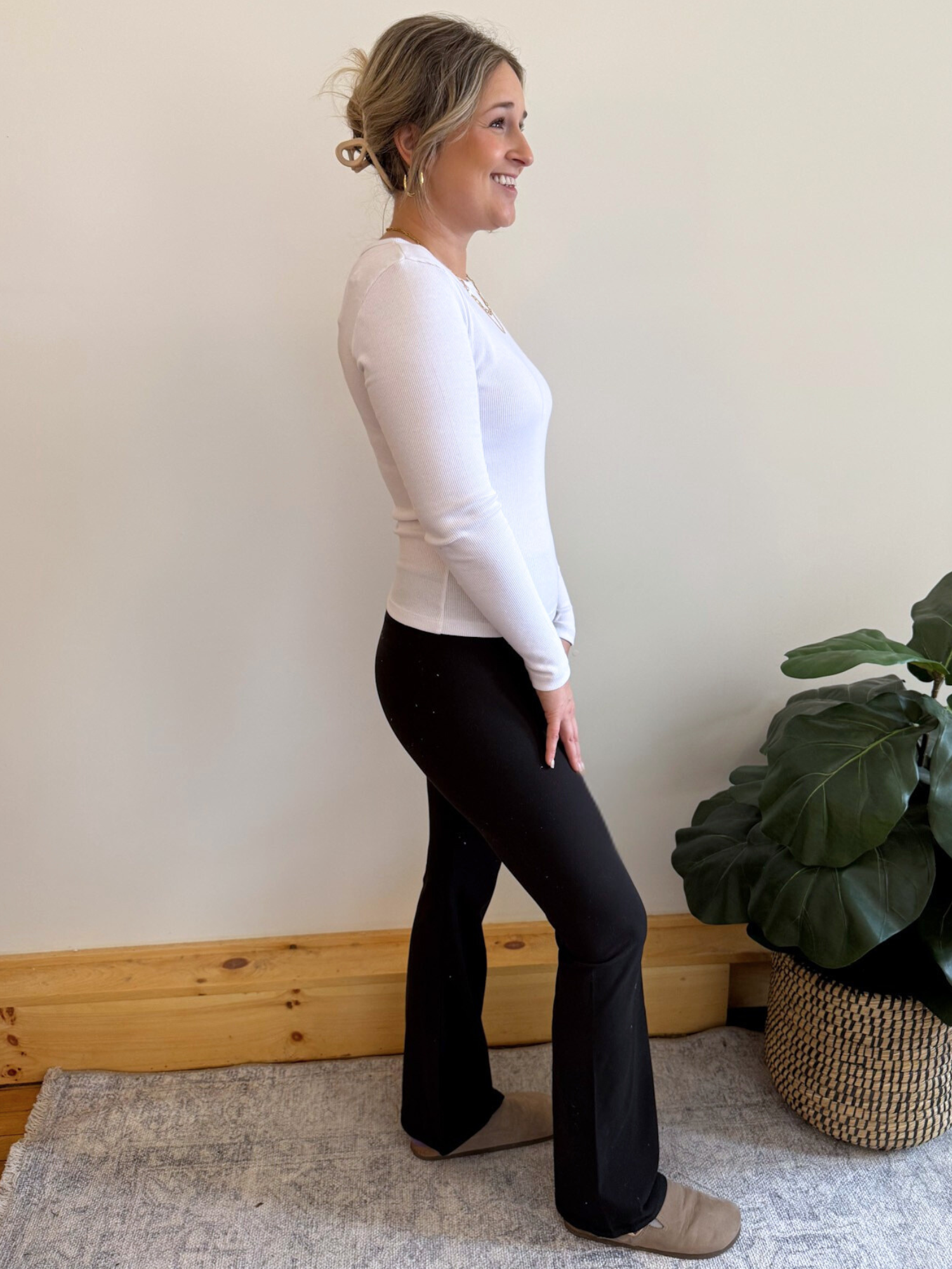 Basic Flare Leggings - Collective Rose