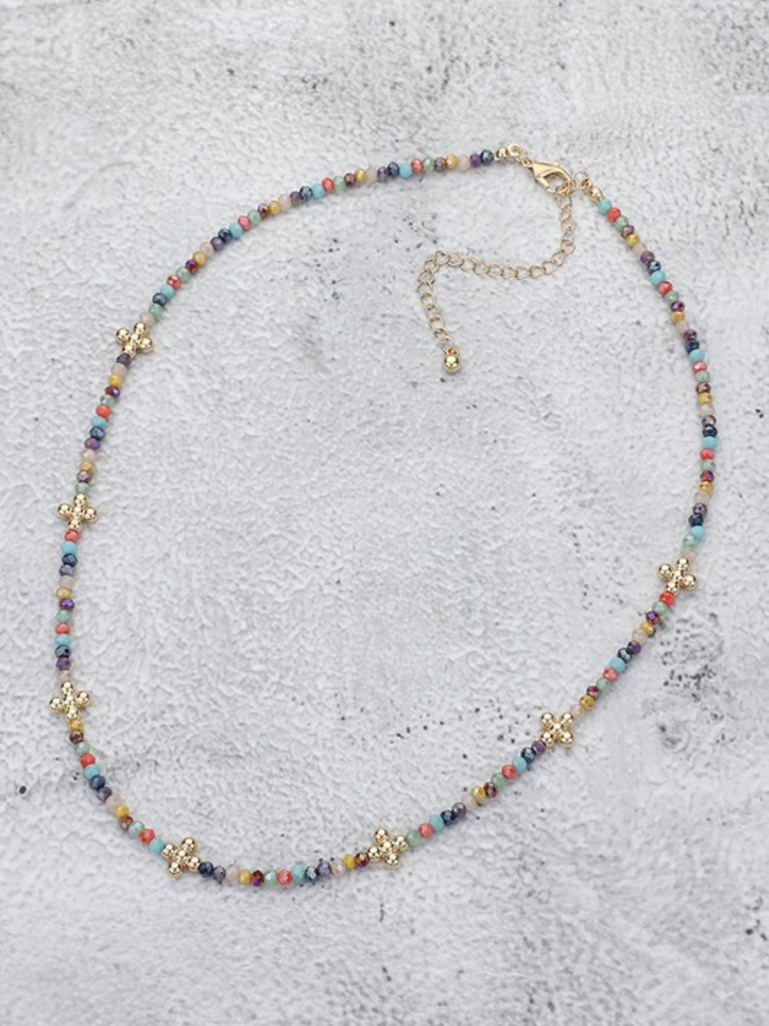 Beaded Layering Necklace - Collective Rose