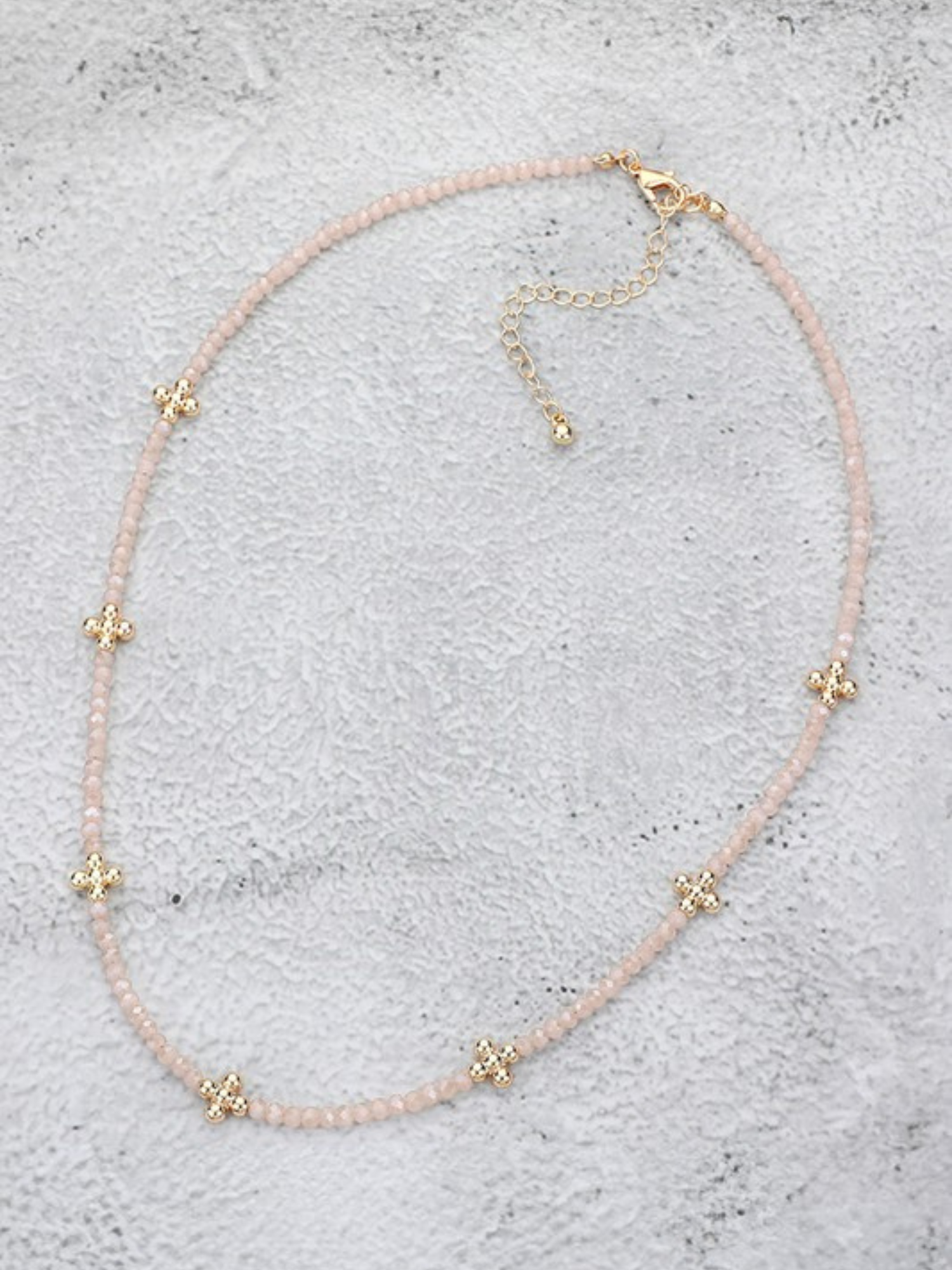 Beaded Layering Necklace - Collective Rose