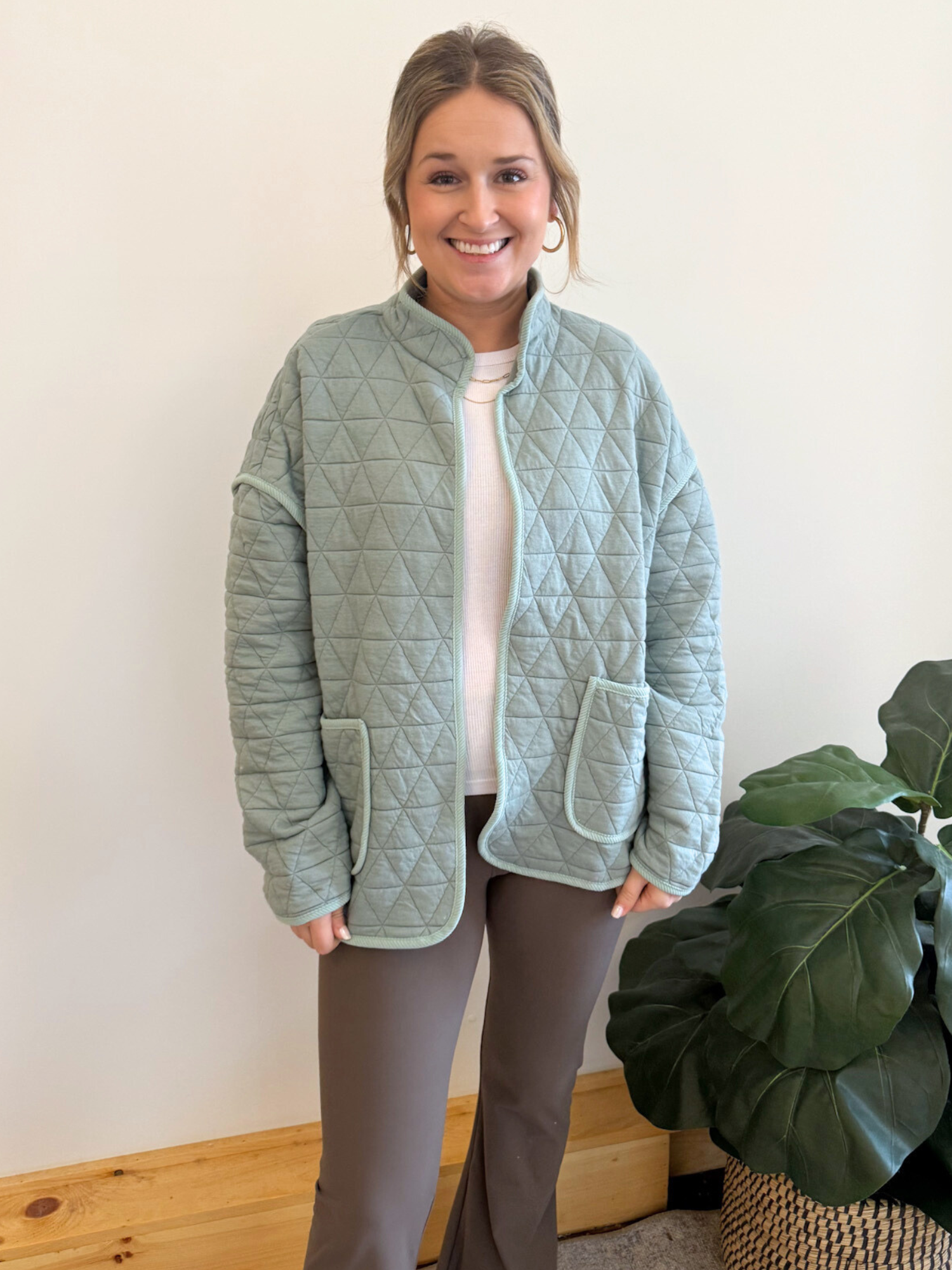 Brynlee Quilted Jacket - Collective Rose