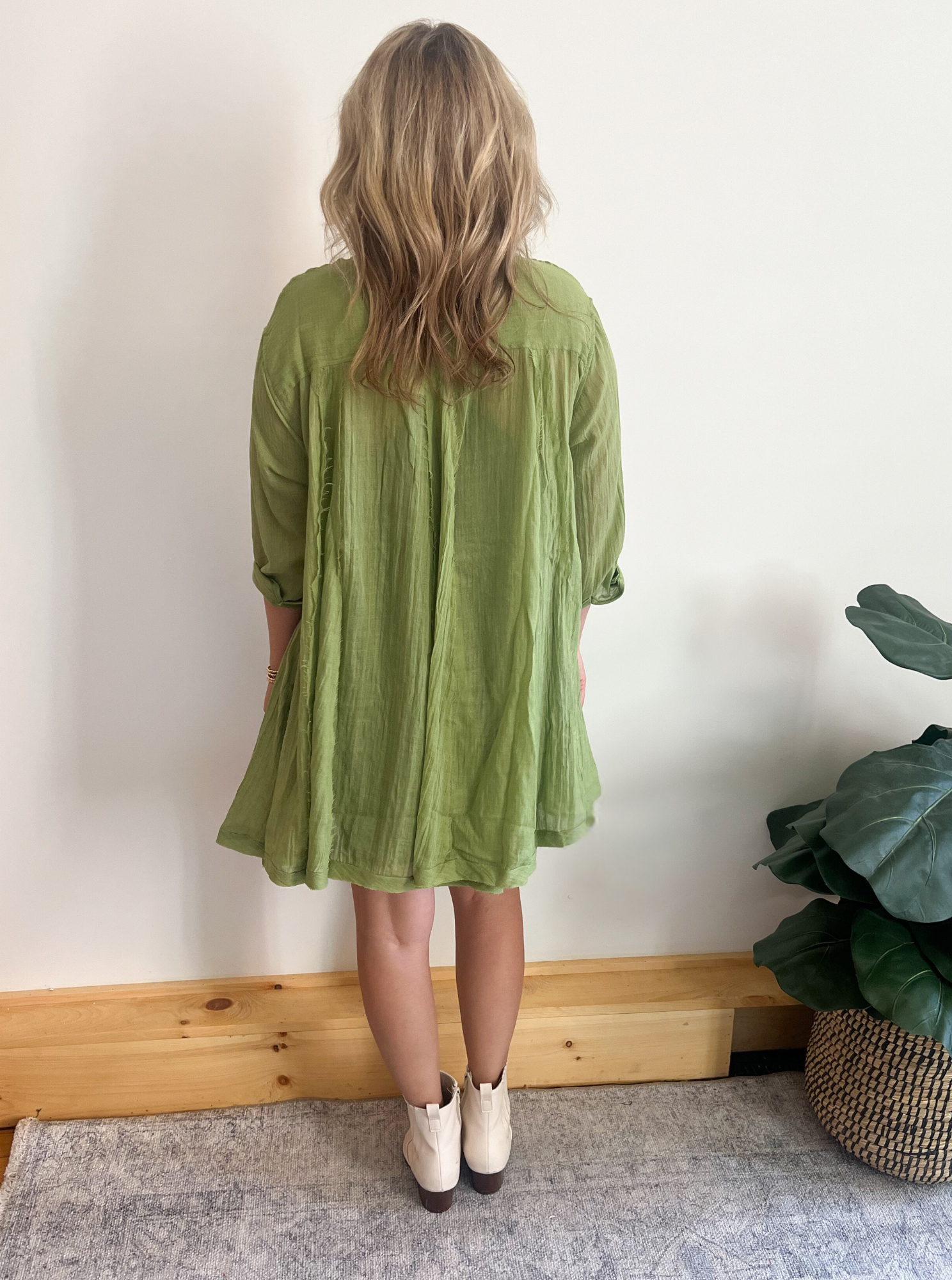 Mason Oversized Button Down - Pistachio Green