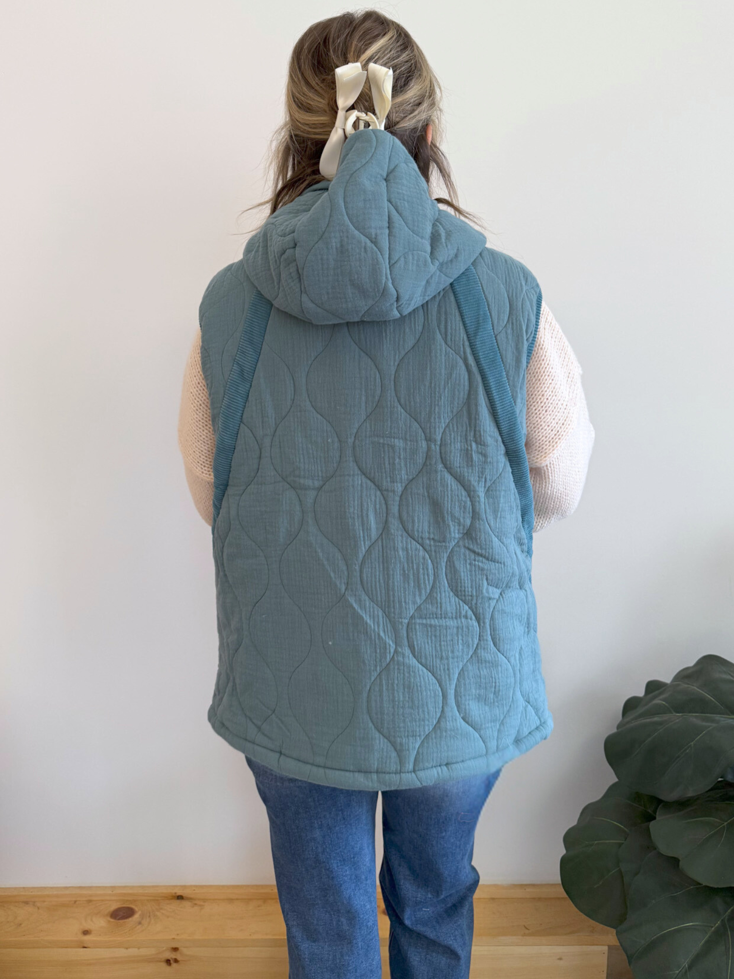 Lili Quilted Puffer Vest - Collective Rose