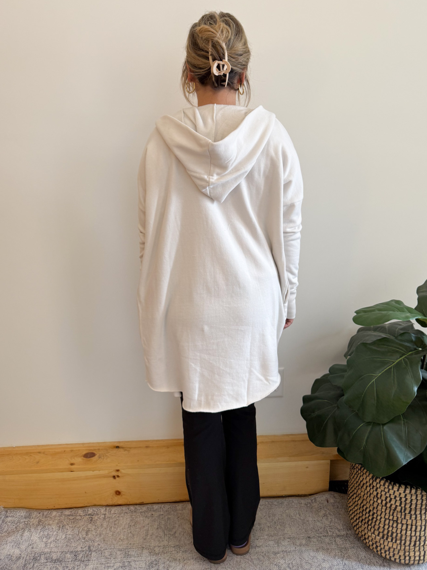 On The Go Longline Hooded Cardigan - Collective Rose