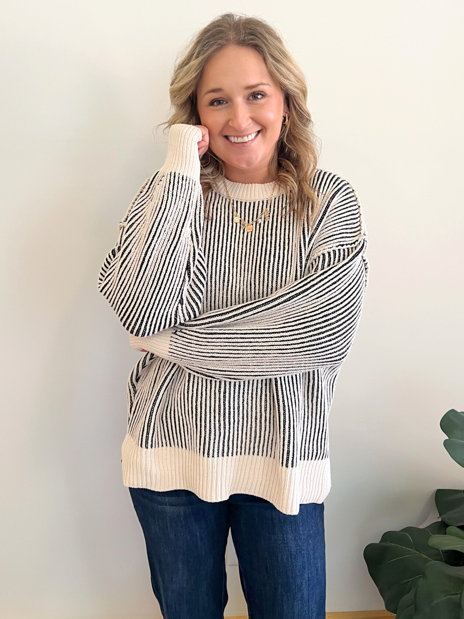 Remy Striped Sweater - Collective Rose