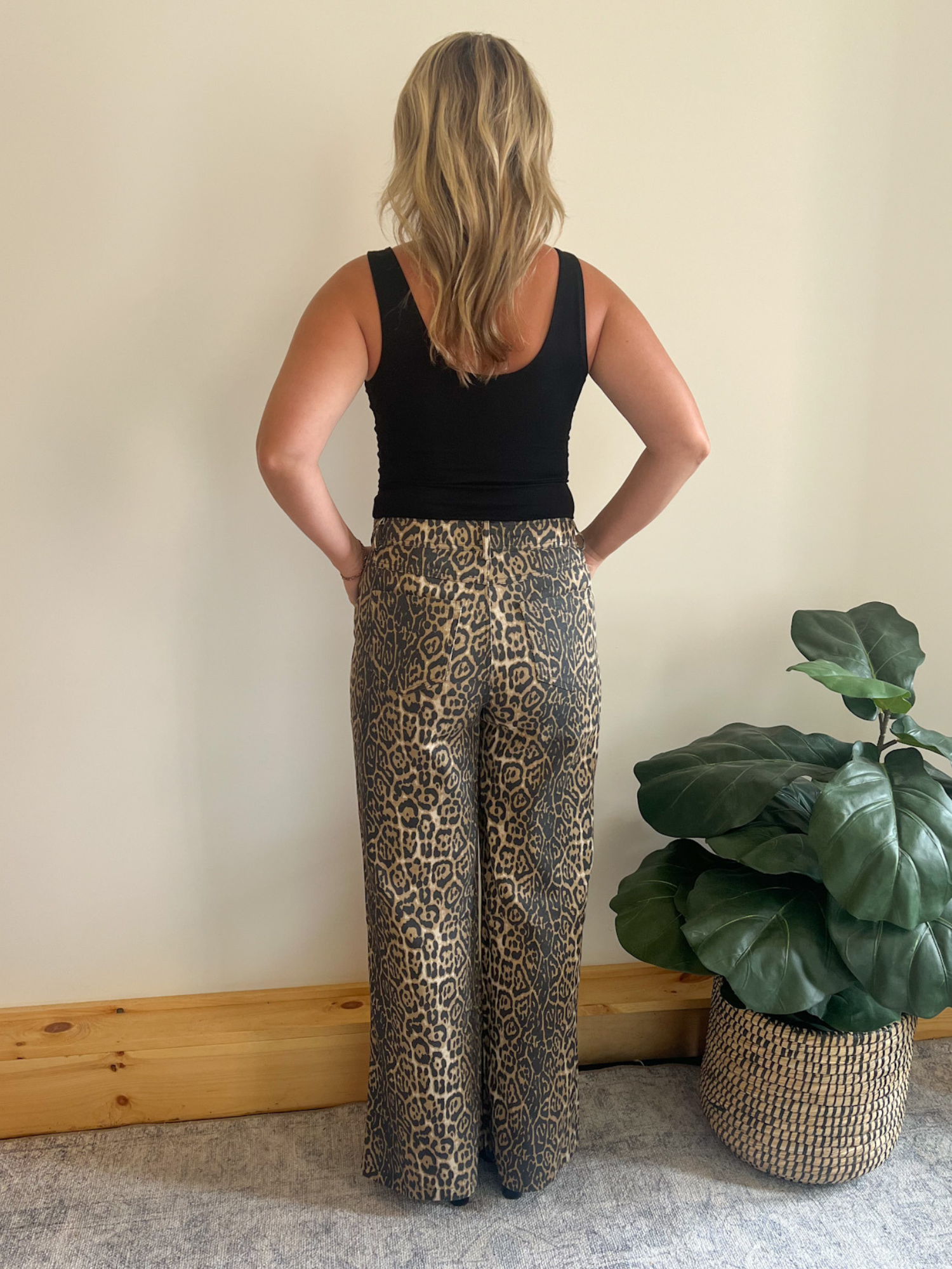 Sasha Leopard Print Flare Jeans