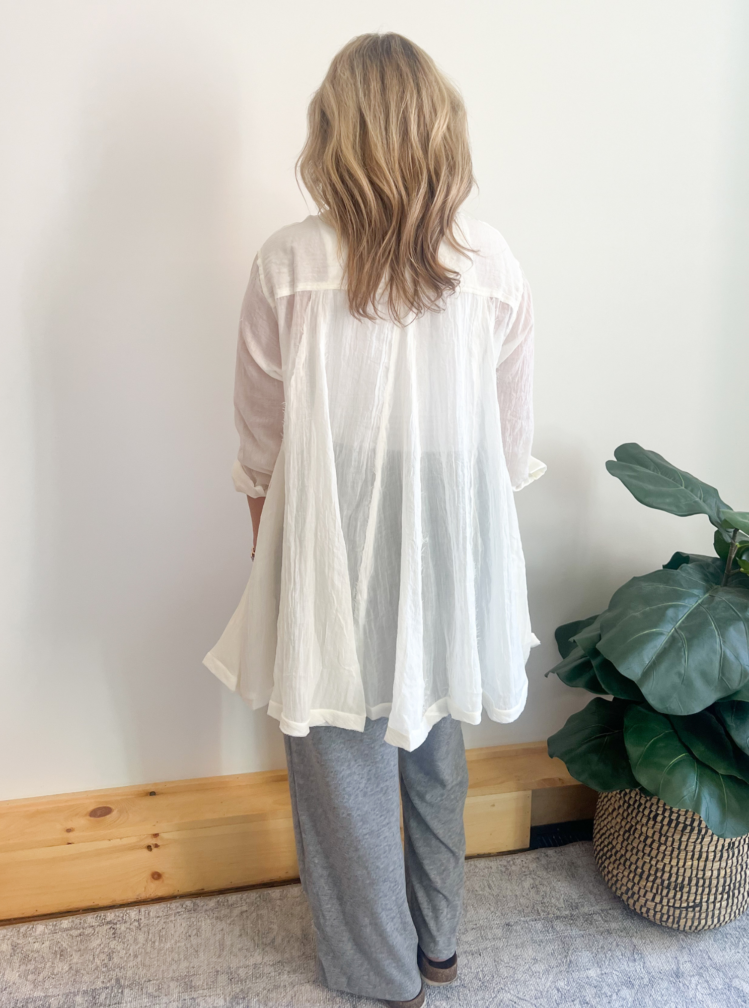 Mason Oversized Button Down - White