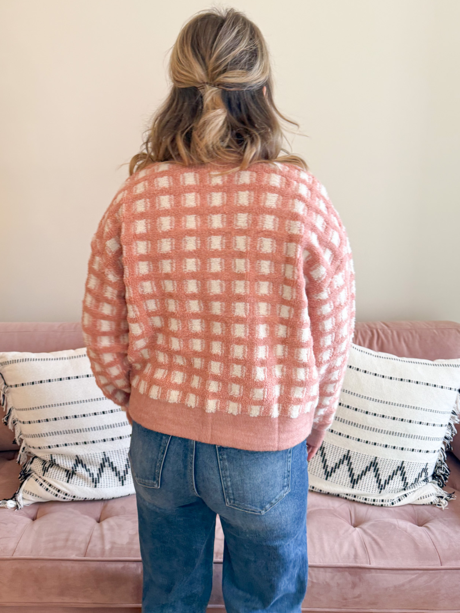 Sophia Checkered Cardigan - Collective Rose