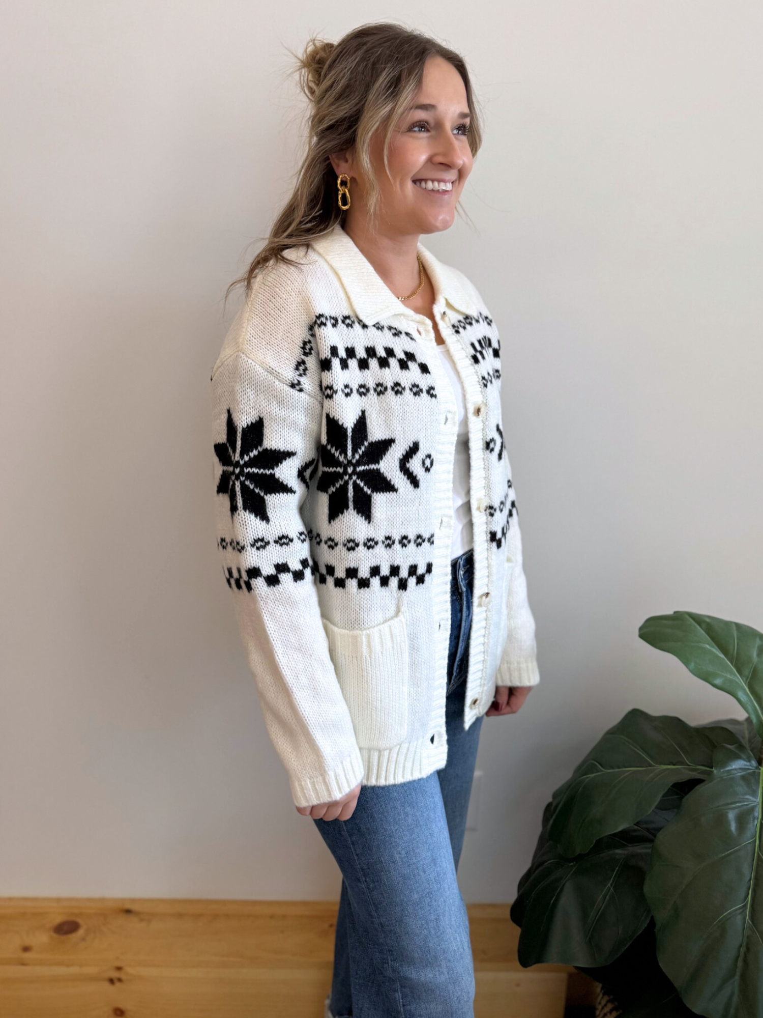 Wren Nordic Cardigan - Collective Rose